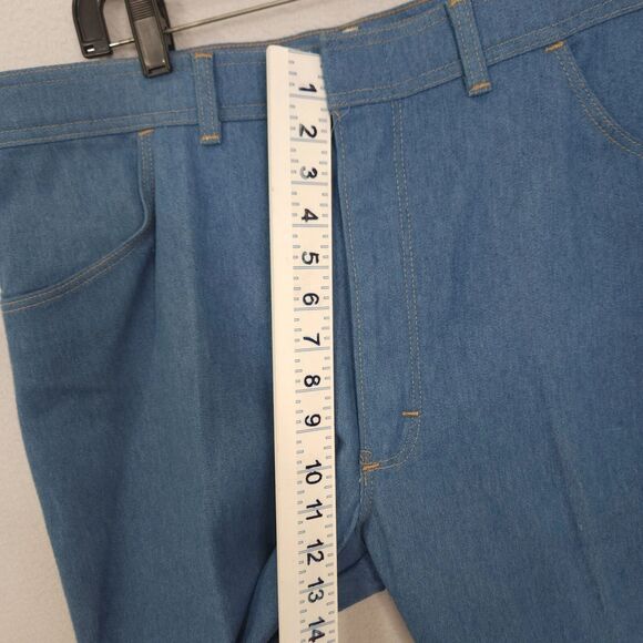 Vintage Wrangler Jeans Pants Mens 40x32 Flared Wide Leg Denim Blue Stretch USA - Picture 4 of 16